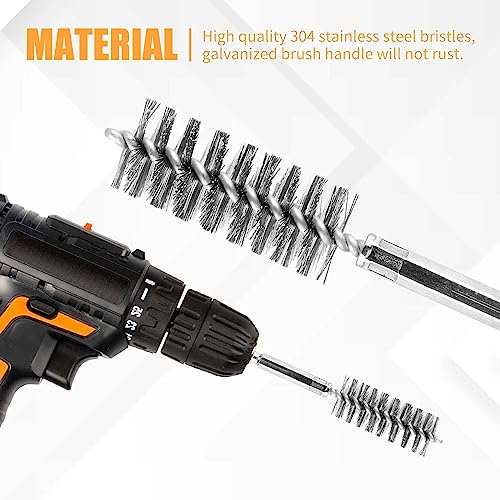 6Pieces Wire Brush Drill Bore Cleaning Brushes Set 