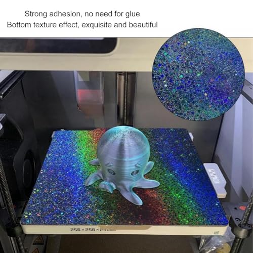 BORDSTRACT Double-Sided Build Plate, PEO Chameleon + PEY Spray Texture Spring Steel 235x235mm Without Soft Magnetic Base, Hot Bed Platform for S1/K1 3D Printer - style: PEO chameleon + PEY starry sky 235*235mm