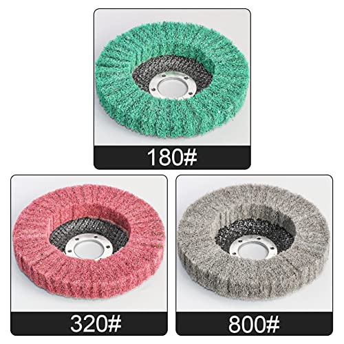 15Pcs 4.5" x 7/8" Nylon Fiber Flap Disc Polishing Grinding Wheel,Scouring pad Buffing Wheel for Angle Grinder - style: Mix 15pcs