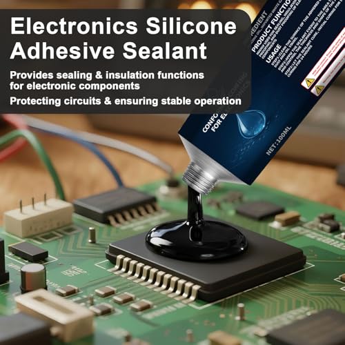 1DFAUL 100ml Conformal Coating for Electronics, Insulating Sealant, Black - color: Black