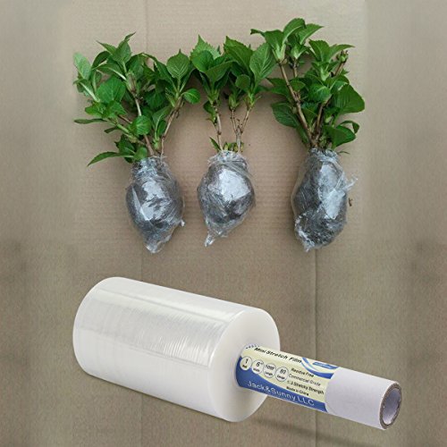 Clear Stretch Wrap 6"×1000' Plastic Wrap Roll for Moving Shipping Wrap - size: 6'' clear