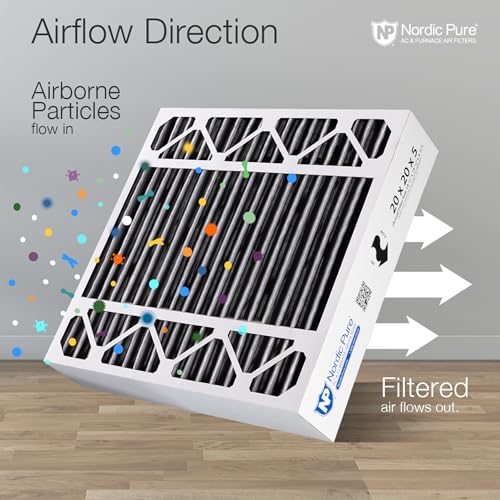 Nordic Pure 20x20x5 MERV 12 Plus Carbon Air Filter 1 Pack - style: MERV 12 + Carbon