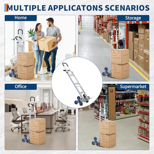 Aluminum Stair Climbing Cart,600 LBS with Extendable Base Plate, - color: Stair Climbing 600lbs