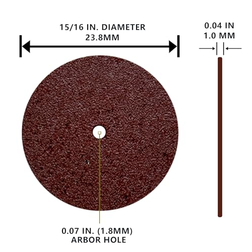 FOXBC 420 15/16 Inch Cut-Off Wheels Discs for Metal, Plastic - 100 Pack