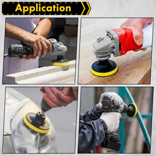 Lothee 20 Pack 3 Inch Hook and Loop Backing Pad, 80mm Foam Sanding Pad with M10 Thread Shank, Compatible with Angle Grinder and Drill for Sanding Discs Buffing Polishing - size: 80 mm