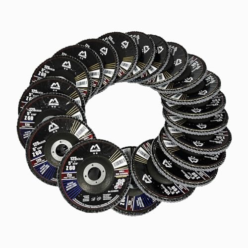 Merryland 20 Pack 60 Grit Flap Disc 5 inch Metal T29 Flap Wheel - style: Z60 20PCS
