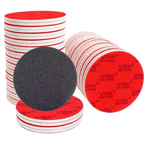 24 PCS 5 Inch Hook and Loop Sanding Sponge Discs Set 3000 Grit - size: 5 In 3000 Grit 24 PCS