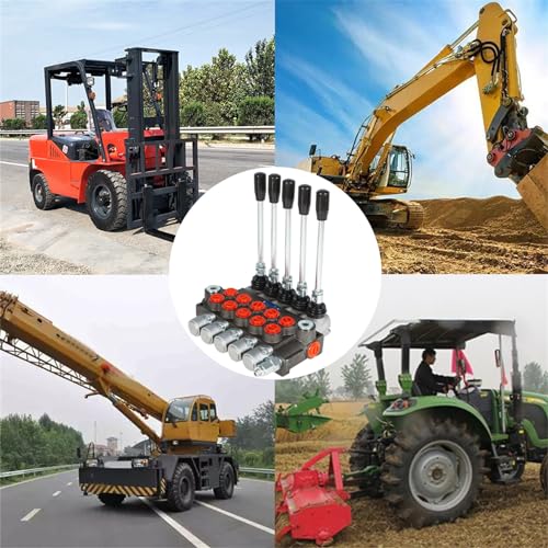 5 Spool Adjustable Hydraulic Directional Control Valve Monoblock Valve for Tractor Loader 13GPM 3600 PSI