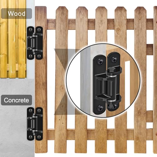 Insaga 6.7'' Heavy Duty Gate Hinges 1100LB Capacity, 6mm Steel Hinges with Bearings & Rust-Proof E-Coating, Bolt On Low-Profile Hinges for Fences, Driveway Gates, Locking Screws Anti-Sag Design (2Pcs) - color: Bolt hinge E-coated-180°-2Pack