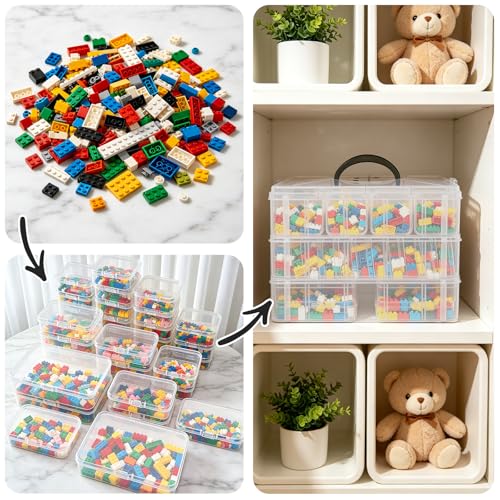 Guyuyii Bead Organizer and Storage, 58 Bead Storage Containers in 3 Sizes