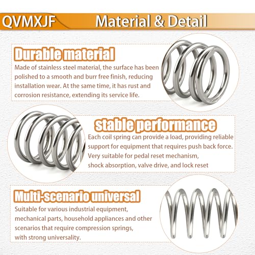 C-750 Compression Spring - 4 Pack, OD 3/4" in x Length 2" in