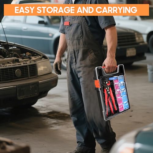 Kuject Crimping Tool Kit with 340 PCS Heat Shrink Connectors