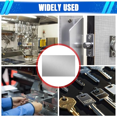 0.5mm Stainless Steel Sheet 4x6 Inch, 430 Magnetic Stainless Steel Plate, 24 Gauge Metal Sheet for Wall, DIY, Crafts, Jewelry, Electrical Repair (2 Pack) - size: 4" x 6"-24 Gauge(0.5mm)