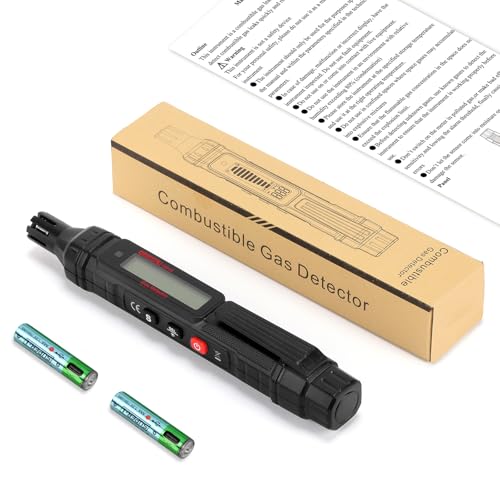 2 in 1 Gas Leak Detector, KeenWise Natural Gas Leak Detector with Audible & Visual Alarm, Portable Gas Detector for Home Natural Gas, Methane, Propane and Combustible Gases GD15C