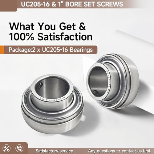 UC205-16 Go Kart Live Axle Bearing for 1" Axle, 2pcs - size: UC205-16, style: UC205-16