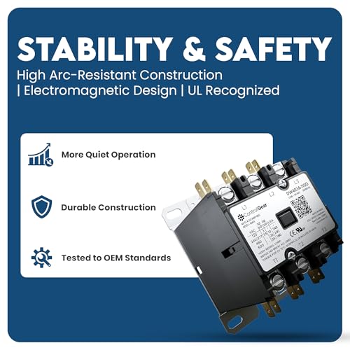 3-Pole Definite Purpose Contactor, 40A, 24V Coil, UL Recognized, A2L Cert. - size: 3P 40A 24V coil
