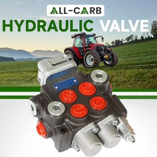 Marddpair 2S-11GPM Cast Iron Hydraulic Directional Control Valve, Double Acting, Spring Return, Adjustable Relief, 3600PSI, 11GPM, BSPP, 5 Ports, Tractors, Loaders, Tanks - size: 2 Spool+11 GPM, style: 3600 PSI BSPP Ports