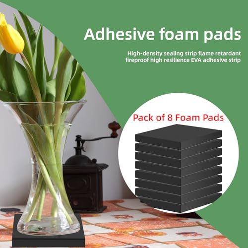 8Pcs Black EVA Foam Pad 4in x 4in x 1/2in High Density Closed Cell Foam Sheet, Soundproofing & Flame Heat Resistant & Without Leaving Residue for Appliances Crafts Outdoor Furniture DIY Electronics - size: 4in x 4in x 1/2in
