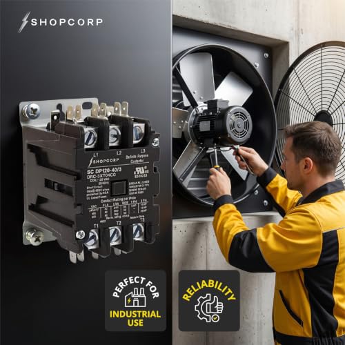 3 Pole 40 Amp AC Contactor, 120V Coil, UL Recognized, HVAC - style: 3 Pole 110V