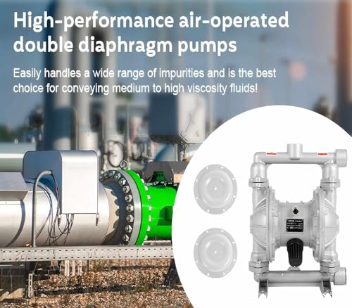 AODD Pump 1.5 Inch Air Diaphragm Pump 44GPM 115PSI Waste Oil Pump - size: 1-1/2 Inch Inlet & Outlet, style: Air Operated Double Diaphragm Pump - Waste Oil Transfer