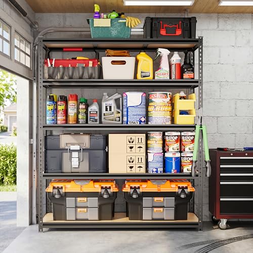 DYNALOAD 2000 lbs Heavy Duty Garage Shelving, 5-Tier, 60" W x 24" D x 72" H - color: 2000lbs, size: 60"W x 24"D x 72"H