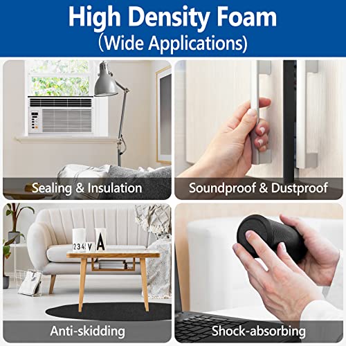 Self Adhesive Foam Tape Weatherstrip 1/2in x 3/8in x 16.5Ft High Density Foam Insulation Strips Foam Seal Weather Stripping with Strong Adhesive for Door and Window Sound Isolation Soundproofing - size: 1/2in x 3/8in x 16.5Ft