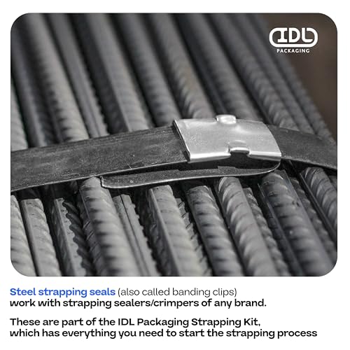IDL Packaging 1/2" Open (Snap-On) Seals for Steel Strapping, Pack of 1000 - color: Open (Snap-On), size: 1/2"