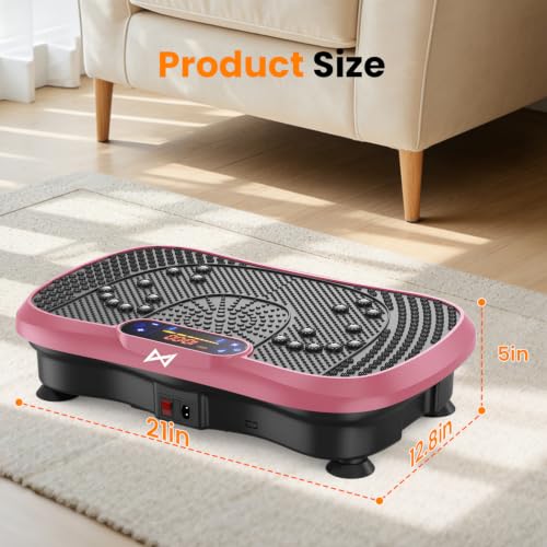 AXV Vibration Plate Exercise Machine Fitness Platform Body Vibrating Board - color: SLIM.PINK