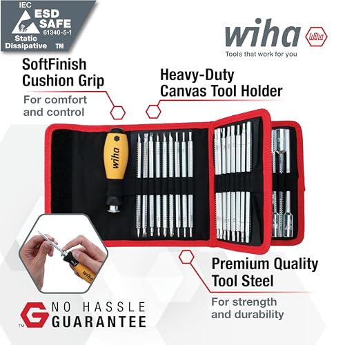 Wiha 28187 ESD Safe Drive-Loc VI Wallet Set, 32 Piece