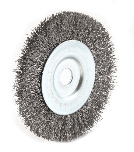 Forney 72742 Wire Wheel Brush, Coarse Crimped with 1/2-Inch Arbor, 4-Inch-by-.012-Inch