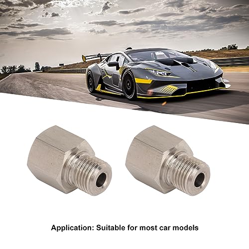 Ejoyous Oil Pressure Gauge Sensor Adapter, 1/8in NPT Female to M10 X 1.0 Male Pressure Gauge Sender Adapter Stainless Steel Leakproof Universal for Cars