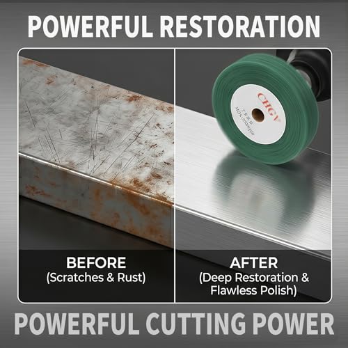 150mm x 50mm Non-Woven Nylon Polishing Burnishing Wheel, 240 Grit Wire Drawing Abrasive Flap Wheels 6" x 2" Polishing Flap Wheel for Stainless Steel Aluminum Copper Wood Metal(Green) - style: Green 6" x 2"