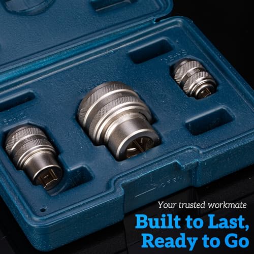 Adjustable Tap Socket Set for Ratchet Wrench 1/4" 3/8" 1/2" Drive
