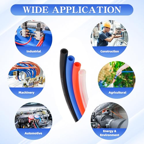 PU Air Hose Pneumatic Tubing Blue 8mmOD x 5mmID 262FT 80M - color: Blue, size: 8mm OD x 5mm ID 262 FT 80 Meters