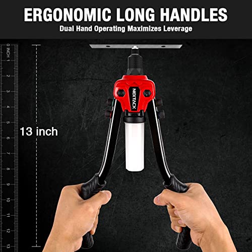 NEXTACK 1/4 Rivet Gun Kit NT300 w/ 350 Blind Pop Rivets - size: 1/4 Rivet Gun w/ 350 Rivets