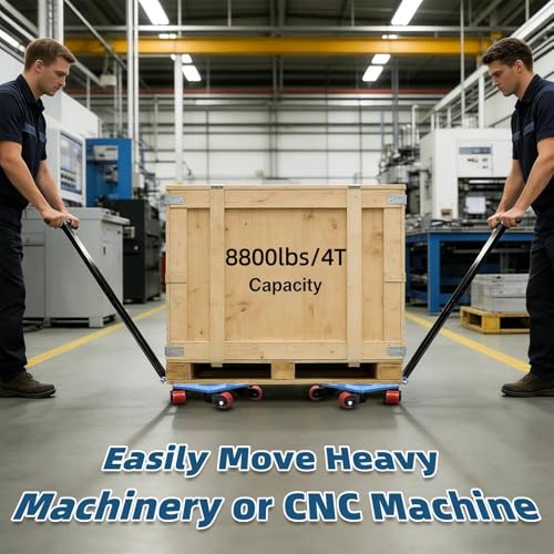 4-Ton Machine Skate, 8800lbs Heavy Duty Machinery Mover