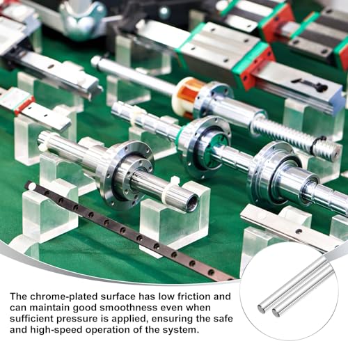 MECCANIXITY Linear Motion Rods, 2Pcs 6mm x 350mm(0.24" x 13.78") Solid Case Hardened Chrome Plated Linear Rail Rod Shaft Guide for CNC DIY Crafts 3D Printer Model Car Airplane - size: 6mm x 350mm