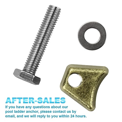 Pool Ladder Anchors, PW Perma-Socket Wedge Assy for Hanover Style Anchors-Bronze-with Bolt, Pool Ladder Parts Fits 3", 4" Sockets