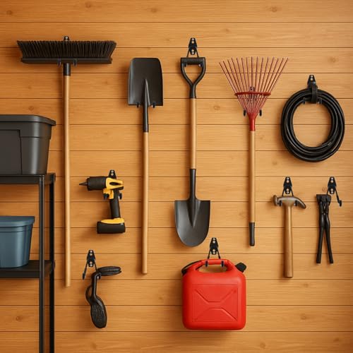 4 Pack Garage Hooks Heavy Duty, Garage Tool Organizer Wall Mount - size: 2.8 inch