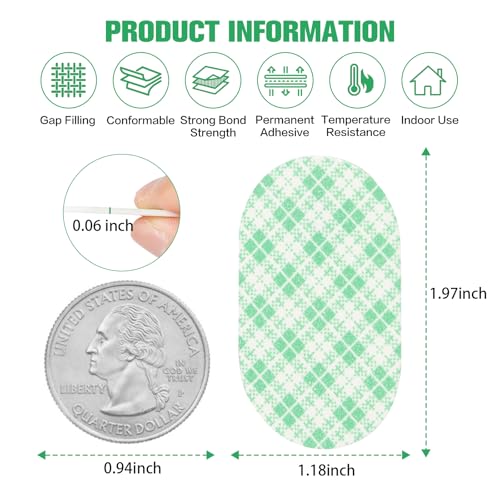 MINGXIN Double Sided Foam Tape Pads, 48Pcs Double Coated Pre-Cut Oval Mounting, 2mm Thick Heavy Duty White Polyurethane Foam with High Tack Adhesive for Crafts, Home, Outdoor Signs& Car (50x30mm) - color: 50*30mm Oval