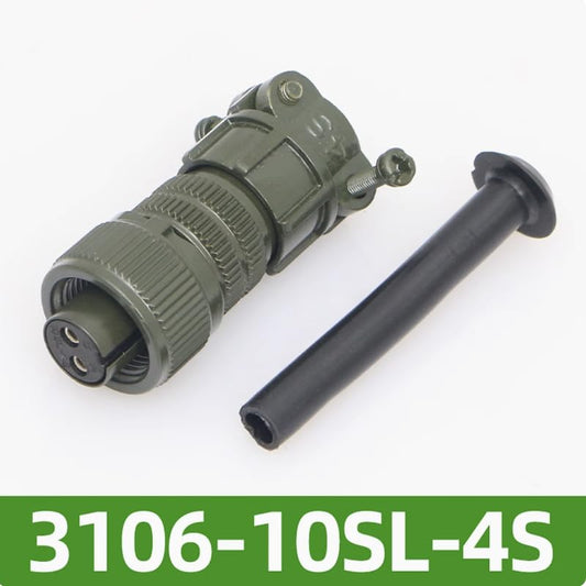 MS3106A-10SL-4S Circular Industrial Connectors,2Pin Female,Straight,MIL-DTL-5015 Series Waterproof Aviation Sockets,Threaded Connectors,Solder Type,for Aviation and Industrial environments - color: MS3106A10SL-4S