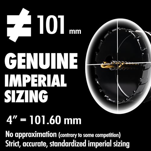 4" Tungsten Carbide Tipped Hole Saw Drill Bit for Hard Metal, 101.6mm Hole Cutter for Sheet Metal, Stainless Steel, Iron, Wood, Plastic - size: 4 in