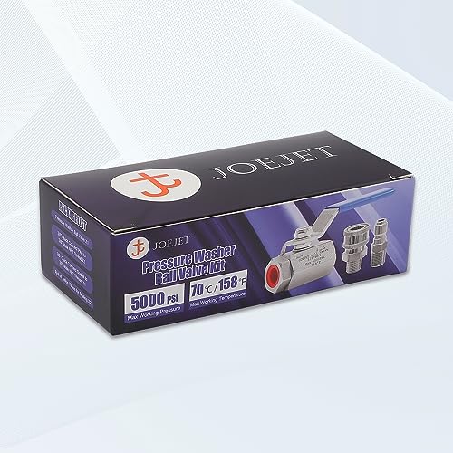 JOEJET Ball Valve Pressure Washer, 3/8" Quick Connect, 5000 PSI - color: Blue