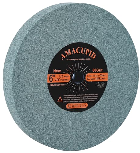 Bench Grinder Wheels 80 Grit 6 inch. Grinding Sharpening Carbide Tools
