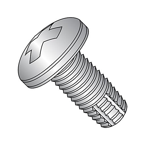Small Parts 0206FPP188 18-8 Stainless Steel Thread Cutting Screw, Plain Finish, Pan Head, Phillips Drive, Type F, #2-56 Thread Size, 3/8" Length (Pack of 100)