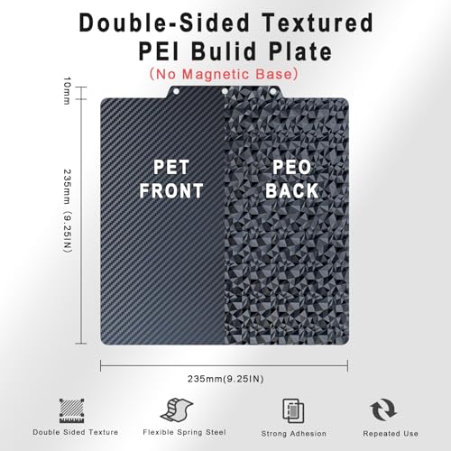 PET& PEO 3D Effect Build Plate for Flashforge Adventurer AD5X - color: PEO+PET, size: Adventurer 5M 235mm