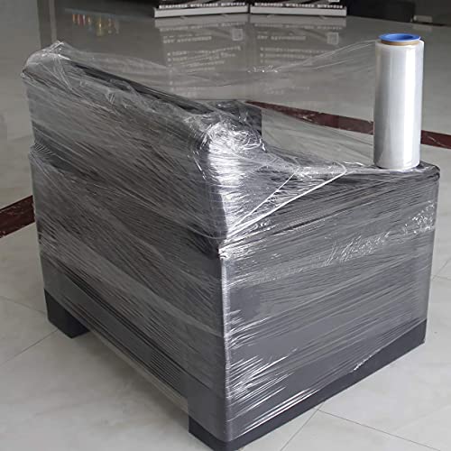 Jack&Sunny Stretch Film -12 inch Shrink Wrap Extra Thick Self-Adhering Plastic Wrap for Moving Supplies, Pallet Packaging,Industrial Strength Clear Packing Material - 1000 Feet, 80 Gauge (Pack of 2) - size: 12''clear (Pack of 2)