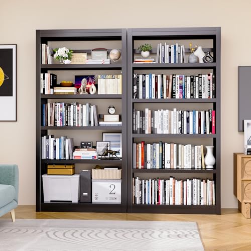 Bookshelf,6-Tier Adjustable Steel Bookshelf,69" H Heavy Duty Metal Bookcase for Home/Office/Garage,Black Shelf (Black, 69" Tall) - color: Black, size: 69"H*31.5"W