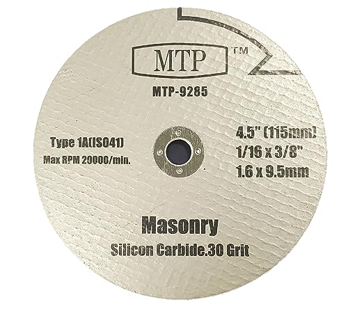 MTP 5X Abrasive Masonry Stone AD 4.5" x 3/8" 115mm x 9.5mm for RK3441K RW9283 CCut Off Disc