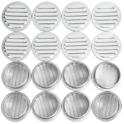 Round Aluminum Louver with Insect Screen, 2 Inches (12)